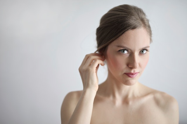 An image of a model showing of her makeup