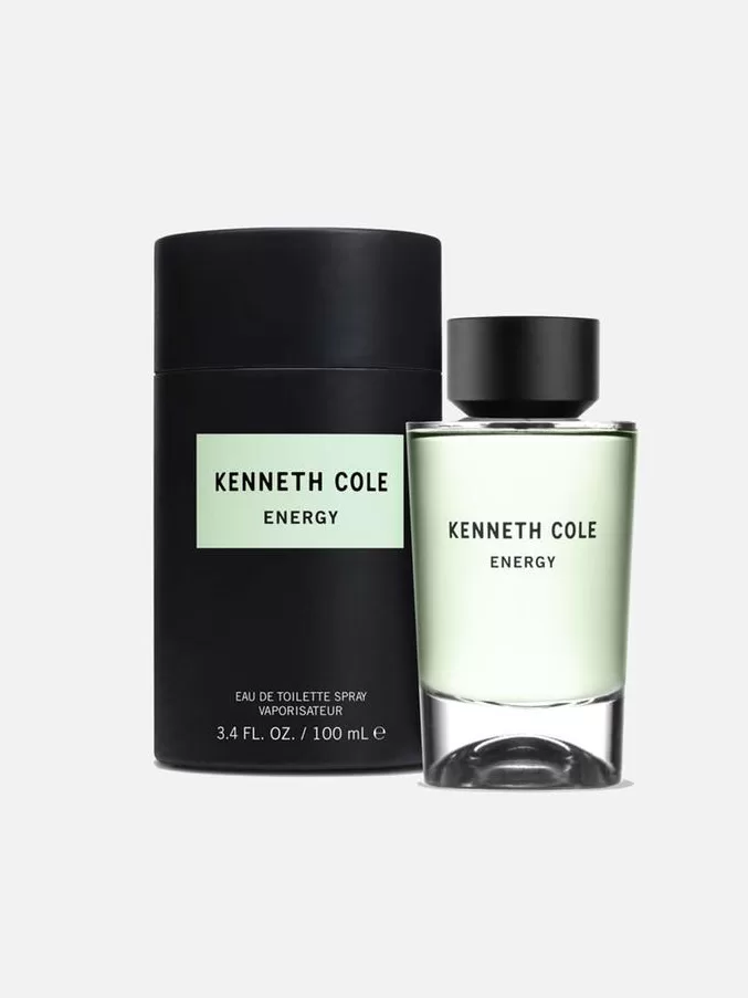 Photo of Kenneth Cole Energy perfume and its container.