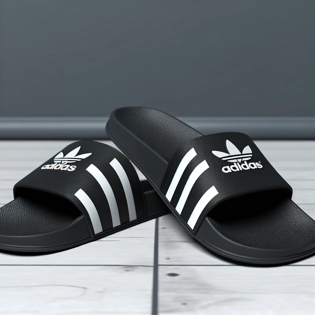 An illustration of adidas slippers for men