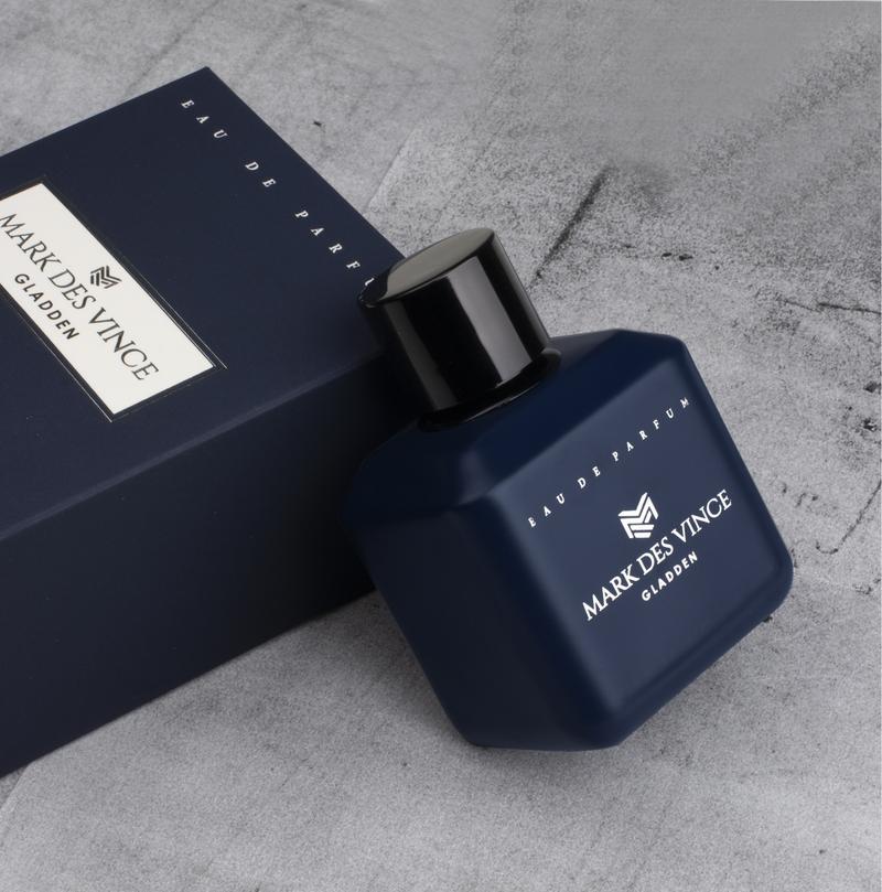 an image of mark des vice gladden perfume with its box