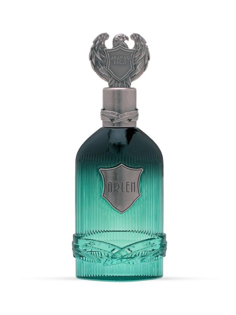 Image of a stylish 100ml perfume bottle for both genders, titled Arabian Eagle Arlen.