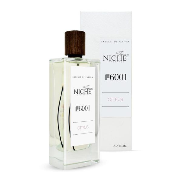 An image of Faiz niche citrus f6001 perfume and its bottle