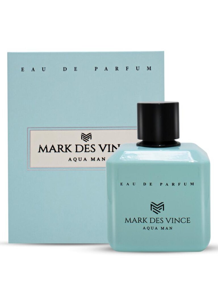 An image of mark des vince aqua perfume and its bottle