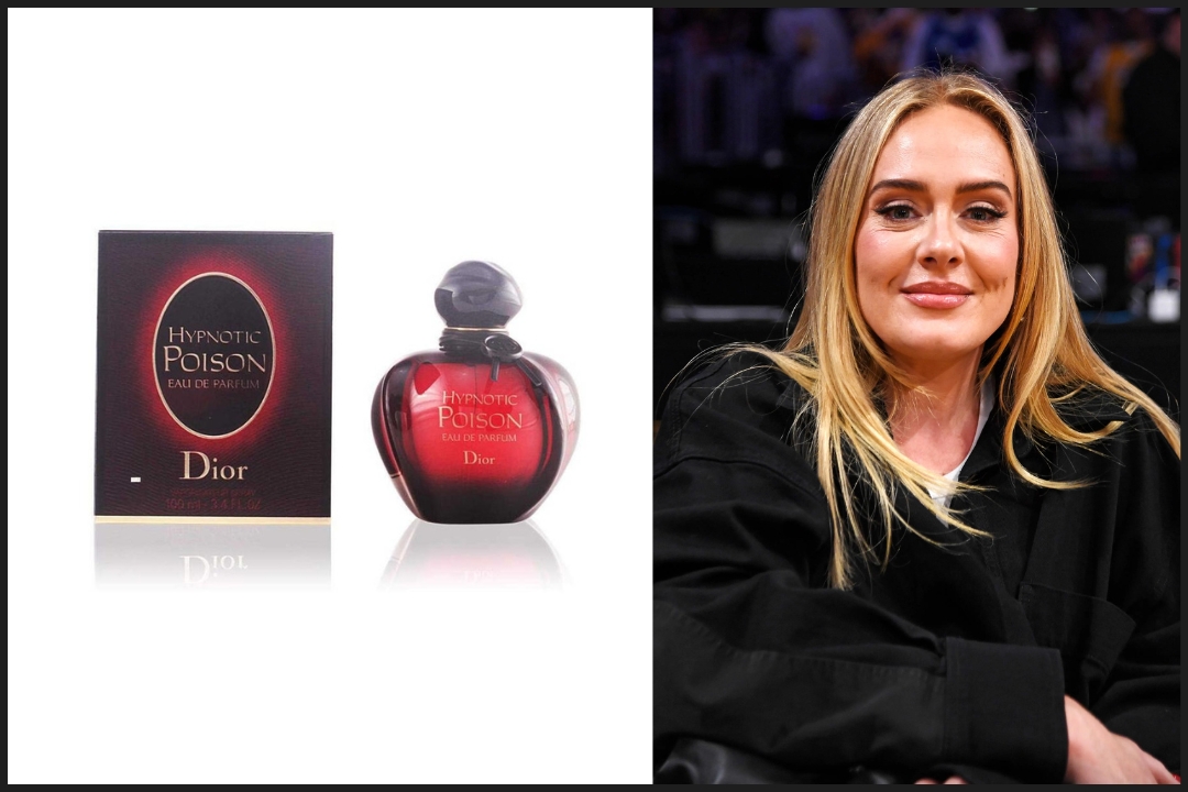 isang imahe ng Dior hypnotic poison perfume kasama si Adele