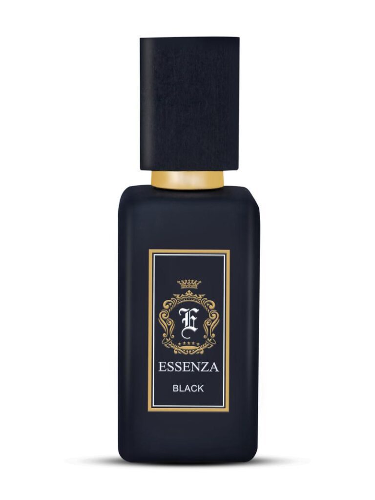 Essenza's Fragrant Marvels Tailored For You 21 A black perfume bottle named Essenza Black.