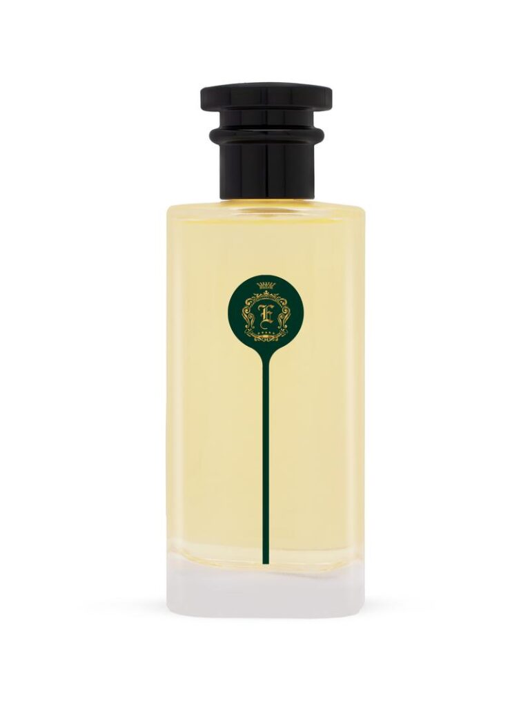 Essenza's Fragrant Marvels Tailored For You 23 A vibrant green and yellow perfume bottle of Essenza Premium Green.