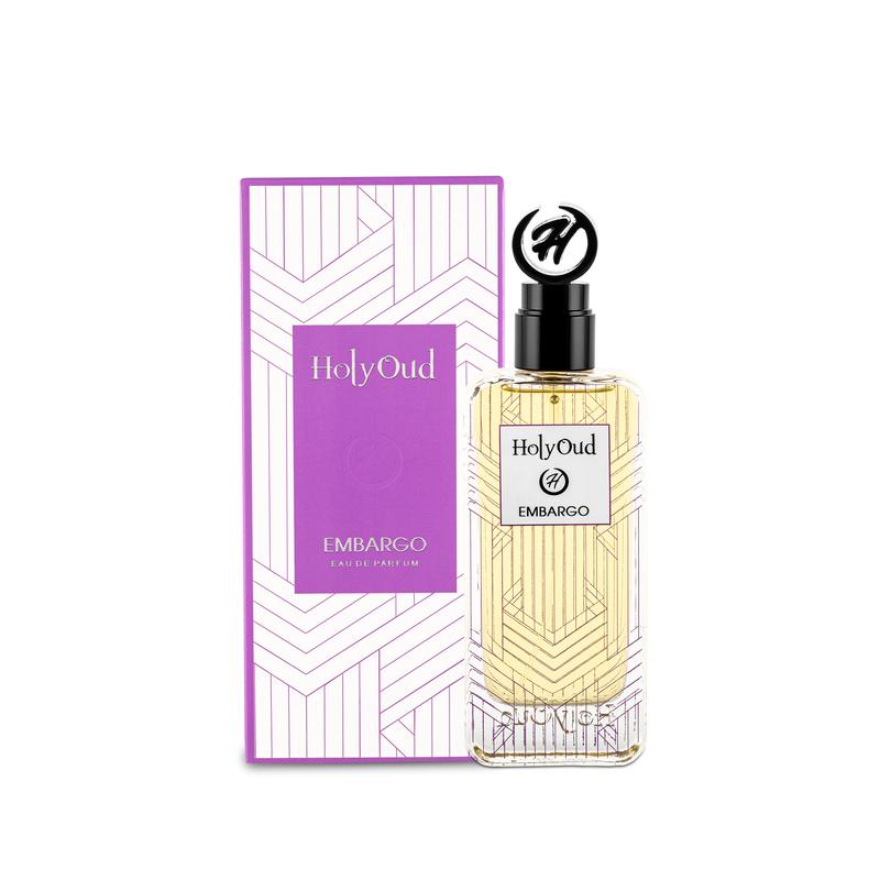 Love Deep & Rich Scents? Try These Best Holy Oud Perfumes 27 Image of Holy Oud Embargo EDP. Bottle cap having H featured on it.