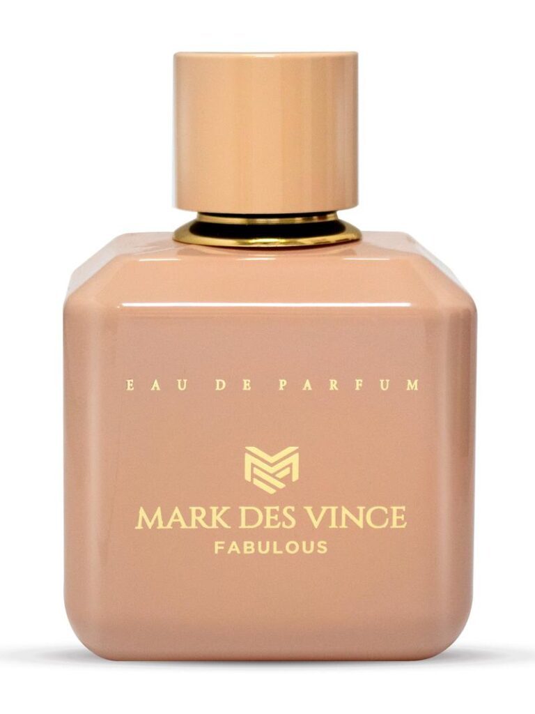 An image of a perfume bottle labelled "Fabulous" by Mark Des Vince, designed for women.