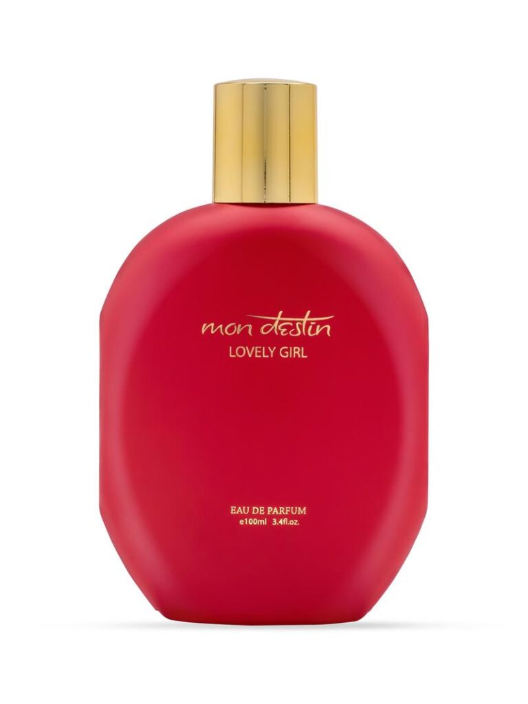 "Image of Mon Destin Lovely Girl Eau De Parfum, 100ML. in red color. 