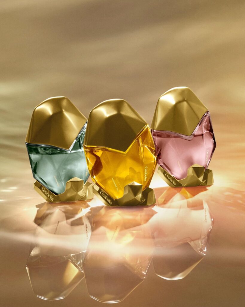 Top Influential Women-Owned Celebrity Brands 20 an image of the unique perfume bottle by Bella Hadid.
