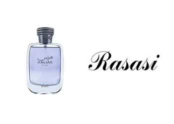 an image of rasasi hawas with the logo