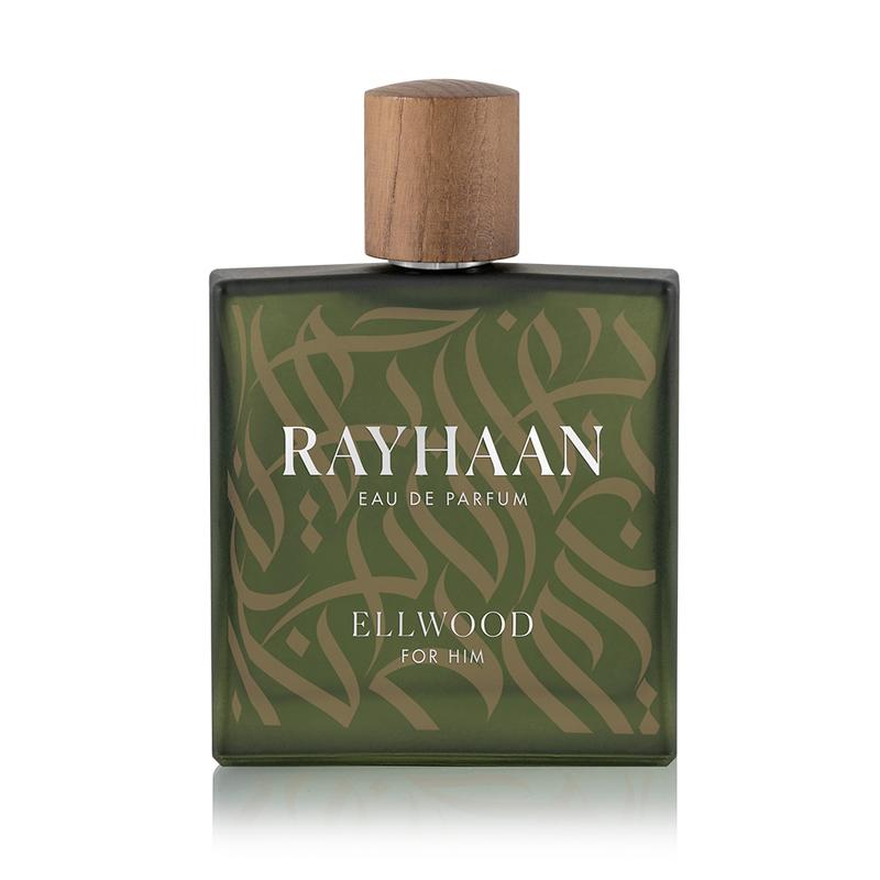 The Best Rayhaan Perfumes You Need To Try Right Now 20 Image displaying Rayhaan Ellwood Eau De Parfum for Men, bottle with calligraphy.