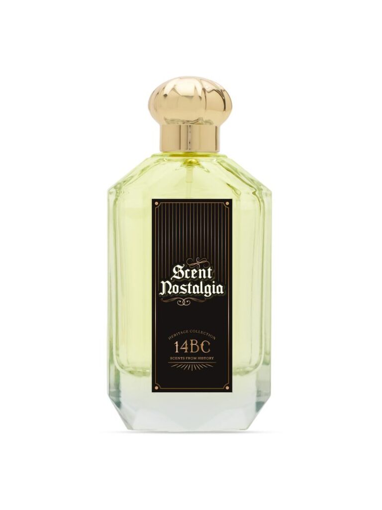 A modern bottle of Scent Nostalgia 14BC Eau De Parfum, 100ml