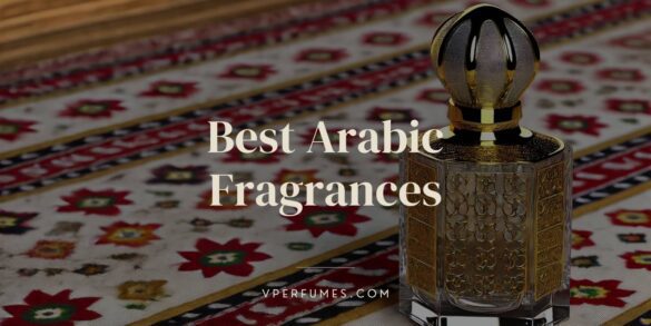 Une illustration créative d'un parfum arabe posé sur un tapis.