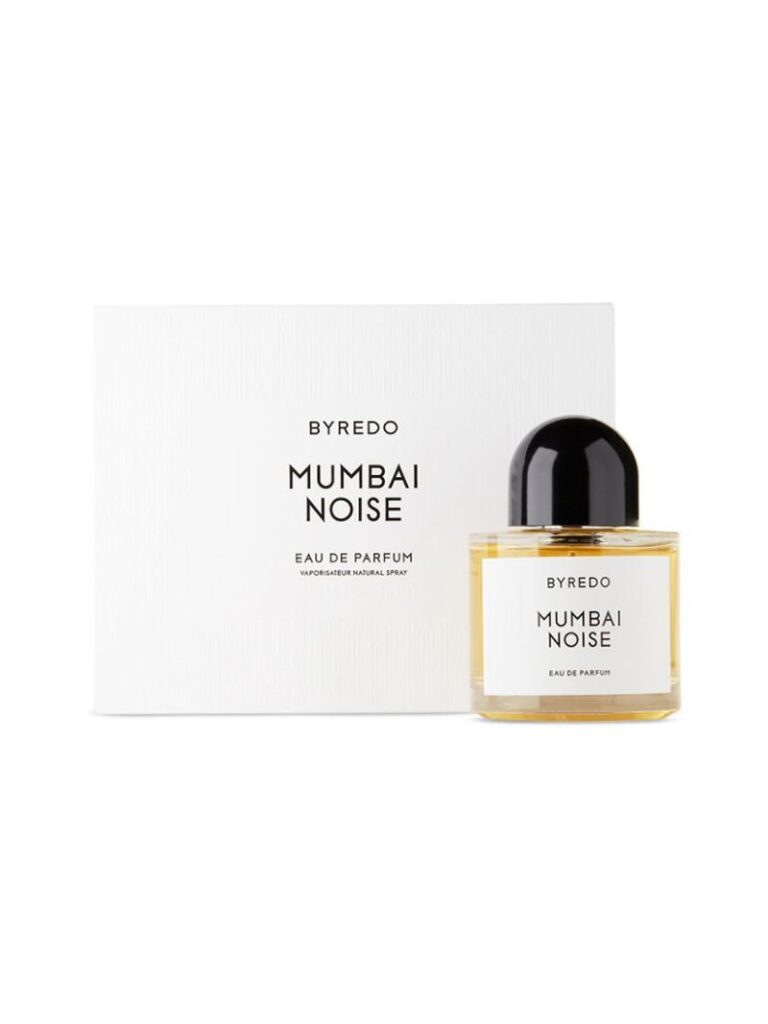 An image of Byredo mumbai noise edp for unisex with its box.