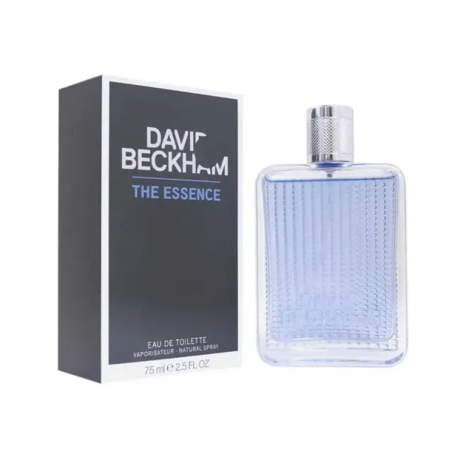 An image of David Beckham The essence perfume with its box