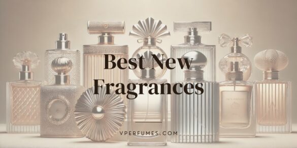 una ilustración creativa de un conjunto de nuevos perfumes como estandarte de las mejores fragancias nuevas