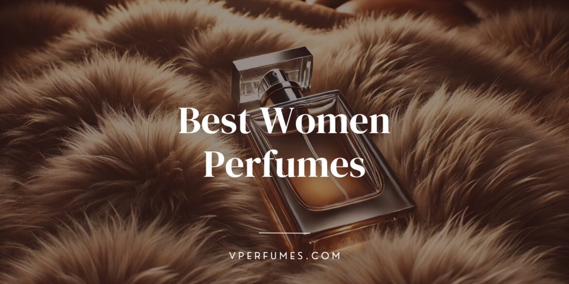 A ceative illustration of a perfume lying on a fur carpet.