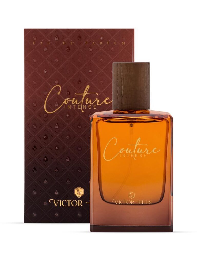 An image of Victor hills couture intense perfume with its box