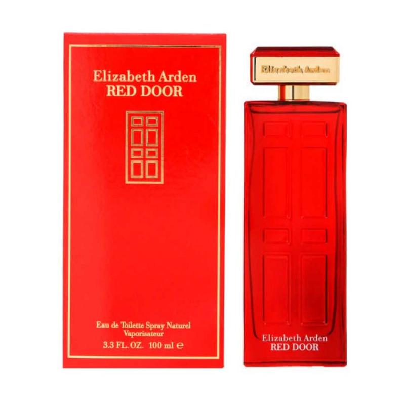 An image of Elizabeth arden red door perfume with its box