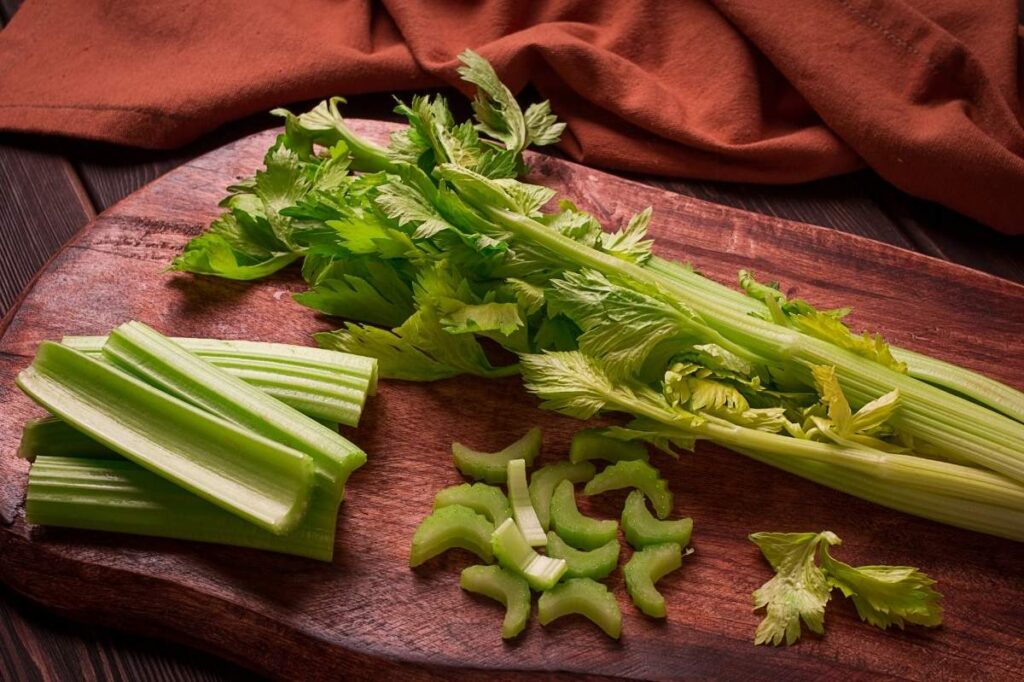Foods That Make Your Body Odor Good 24 An image of a bunch of celery and green leaves