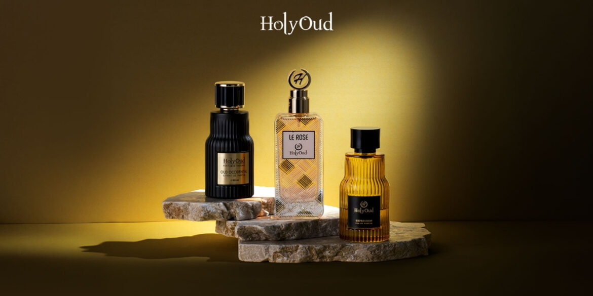 best-holy-oud-collection An image of a collection of Holy oud perfumes, which are Oud occidental, Le rose and expression