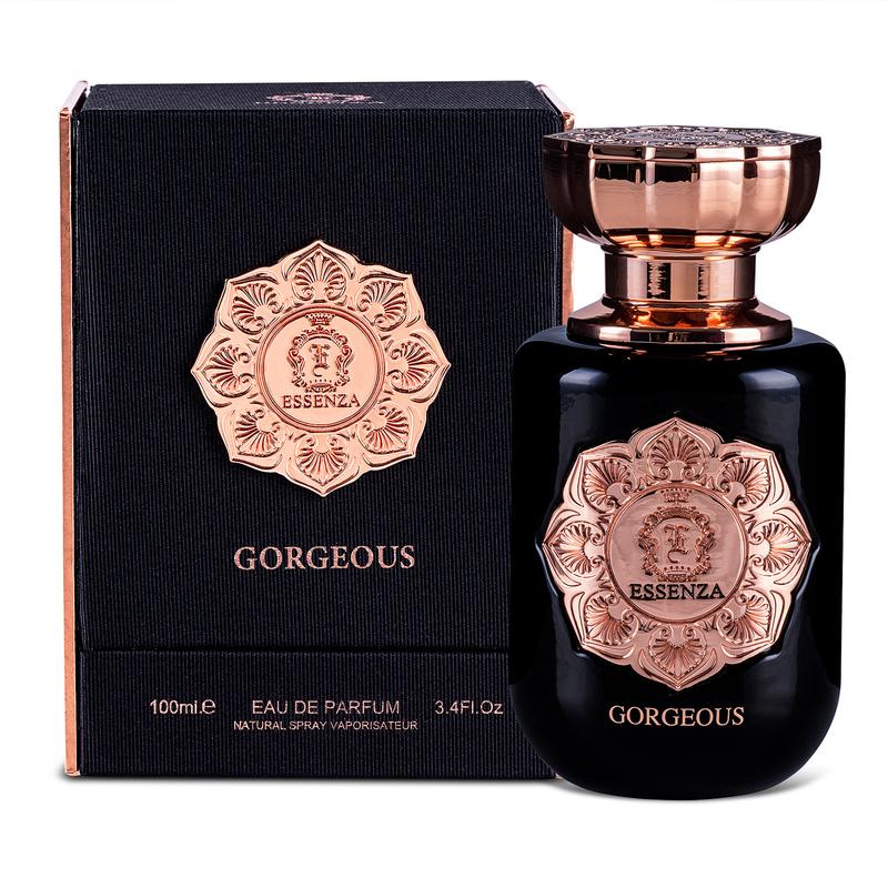 an image of essenza gorgeous perfume bottle with its box