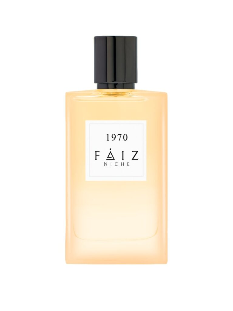 A bottle of Faiz Niche Collection 1970 Eau De Parfum for unisex 