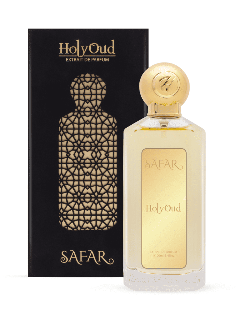 an image of Holy oud Safar perfume with its box