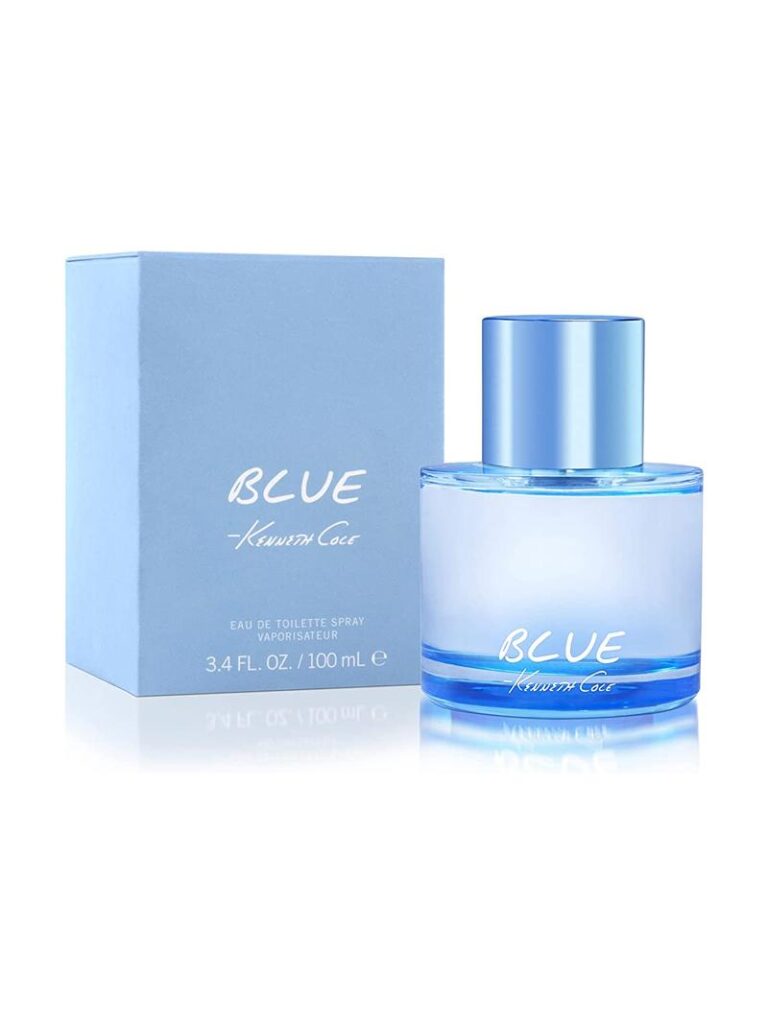 an image of blue perfume by Kenneth cole and its box