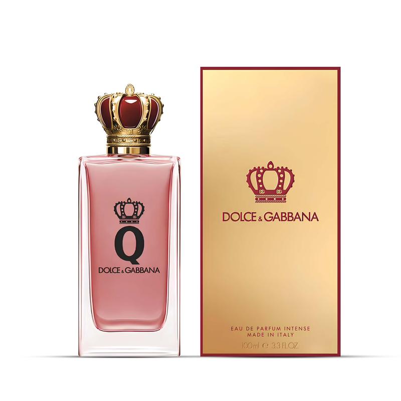 an image of queen intense EDP by Dolce & Gabbana with the iconic queens crown as the perfume top