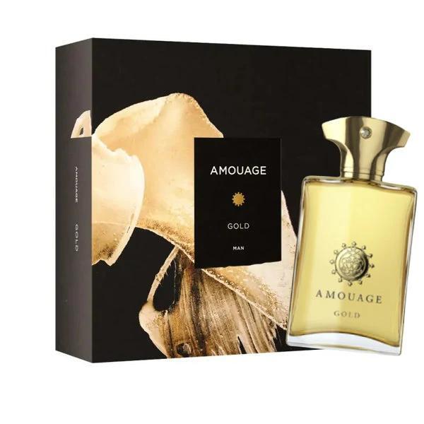 An image of Amouage gold perfume with its box