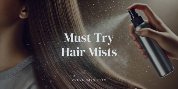 Isang malikhaing paglalarawan ng isang batang babae na nag-spray ng hair mist sa kanyang buhok