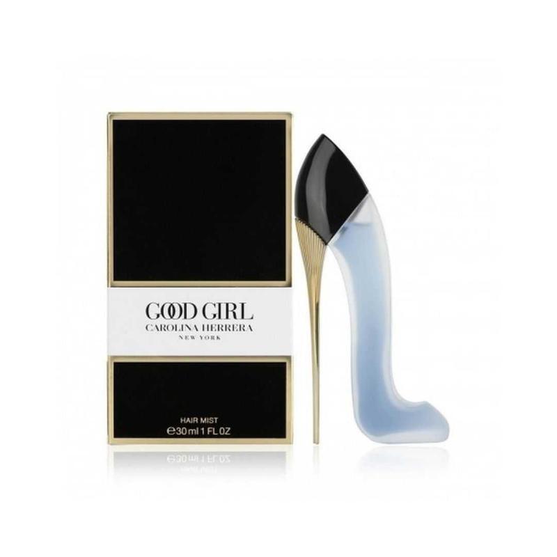 An image of Carolina herrera good girl hair mist with its box