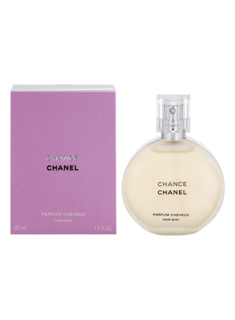 An image of Chanel chance hair mist with its box
