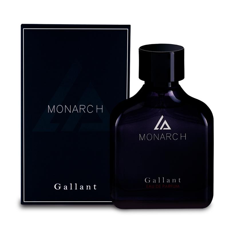 An image of La monarch gallant perfume with its box