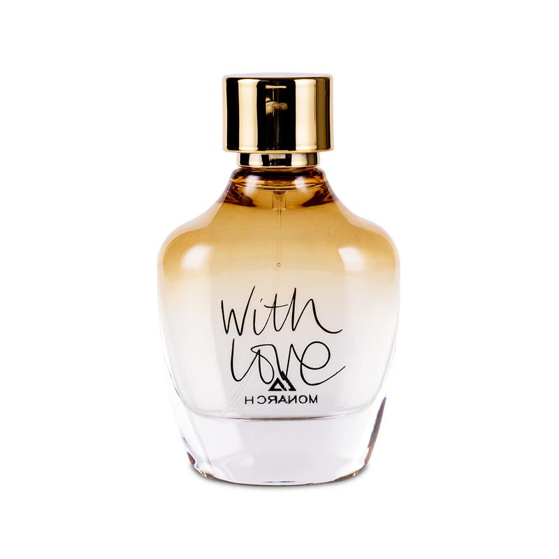 An image of La Monarch with love perfume bottle.
