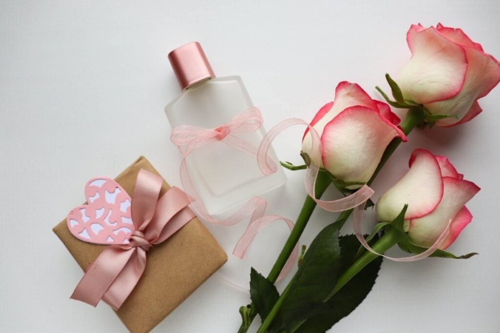 An image of a perfume packed as a gift
