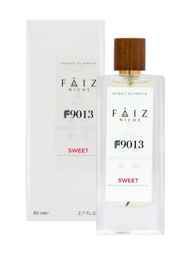 5+ Mood-Boosting Fragrances That Make You Happy 23 An image of Faiz Niche Sweet F9013 perfume with its box