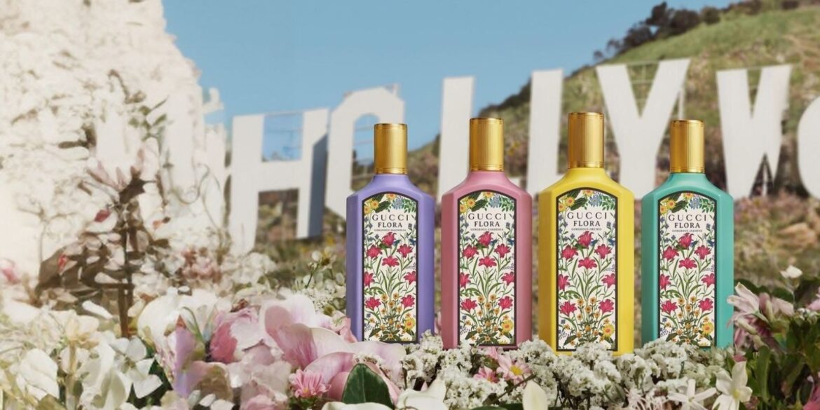 gucci-flora-gorgeous-collections A creative illustration of Gucci flora gorgeous gardenia perfumes collection