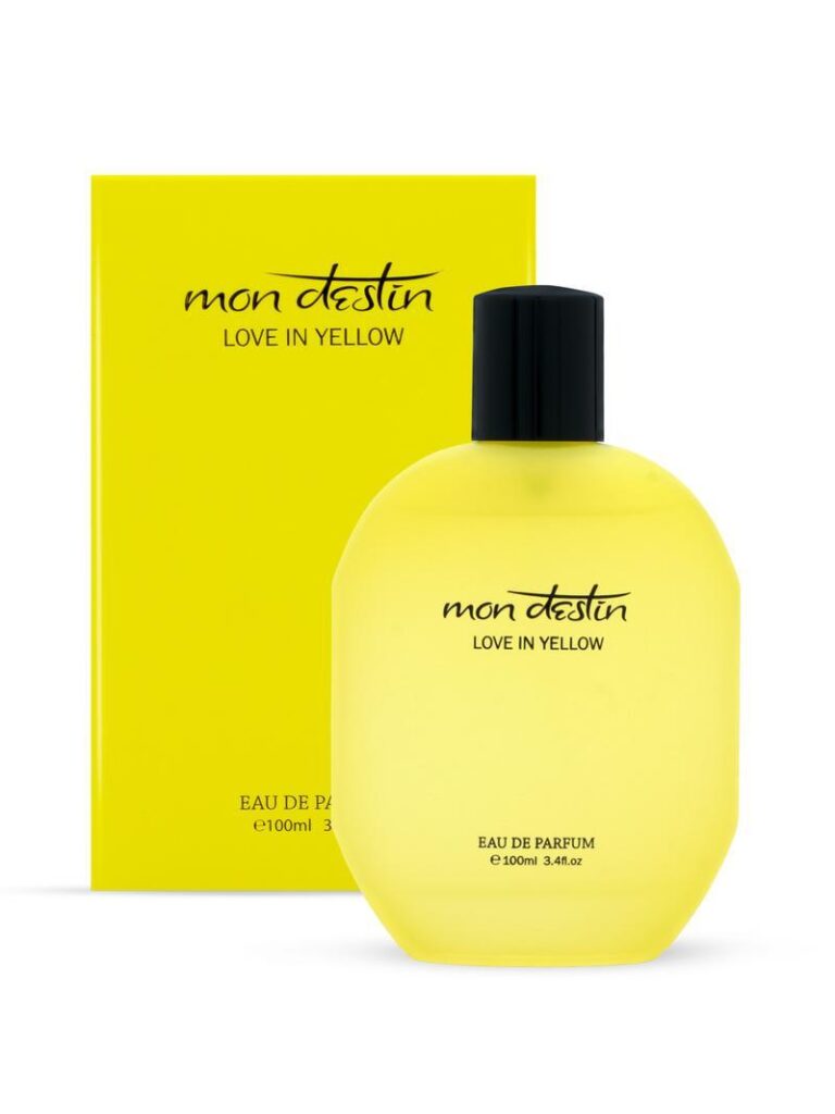 An image of Mon destin love in yellow perfume with its box