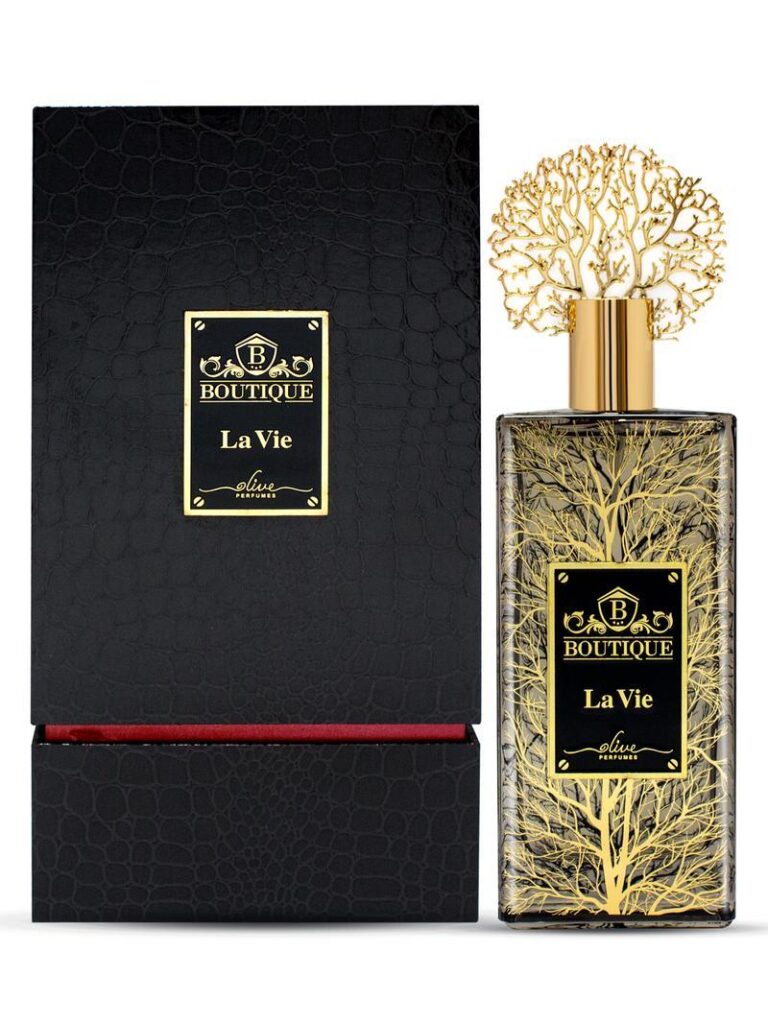 An image of Olive perfumes boutique la vie perfume with its box