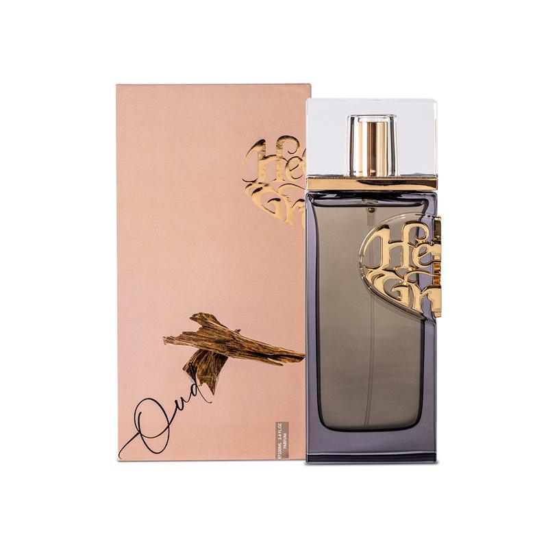An image of Heart of Grasse Oud perfume with its box