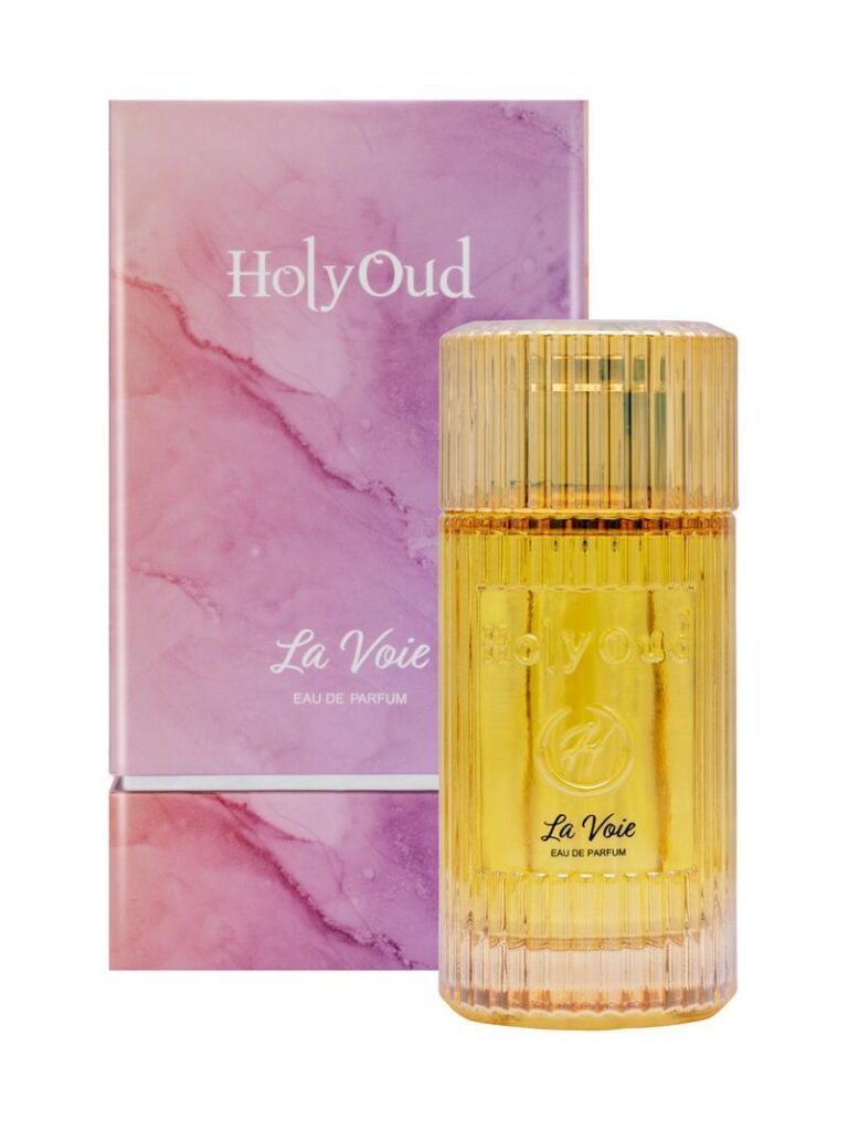 An image of holy oud la voie perfume with its box