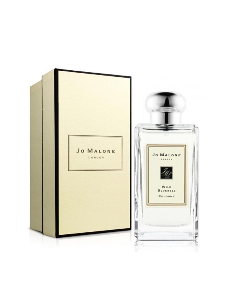 An image of Jo Malone wild bluebell perfume with its box