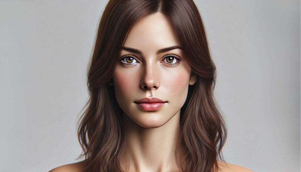 A creative illustration of depiction of a medium contrast face.