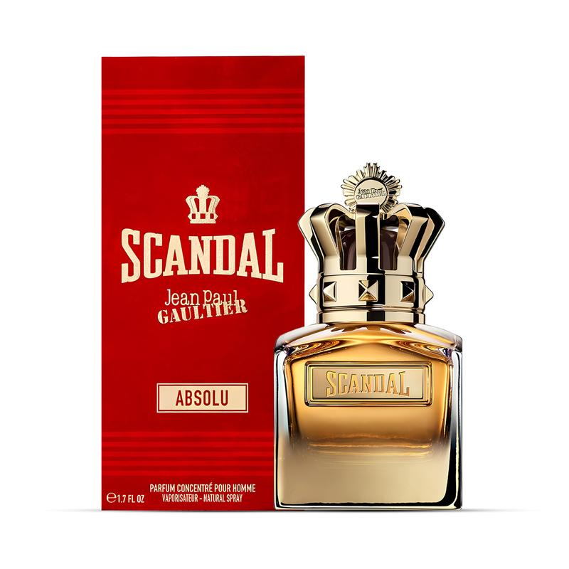 An image of JPG Scandal absolu perfume with its box.