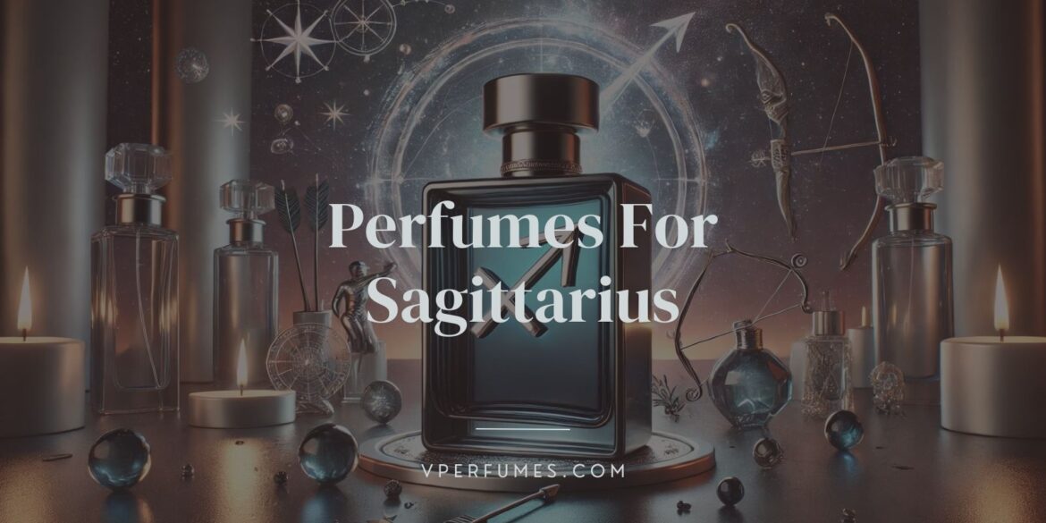 a creative illustration of perfume for sagittarius