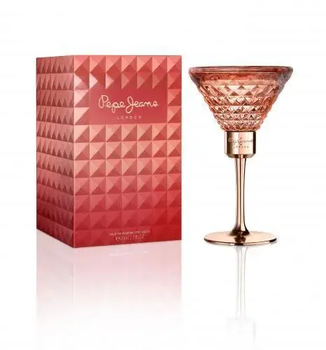 Image of an 80ml bottle of Pepe Jeans London Eau de Parfum for women with its box.