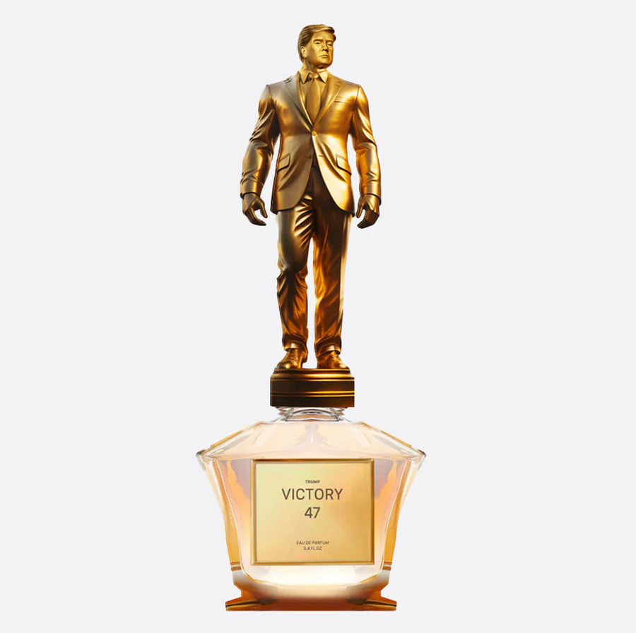 The Best Perfumes from Donald Trump’s Signature Fragrance Line 21 Trump Victory fragrance collection featuring women’s Victory 47 perfume bottle which features his bust.